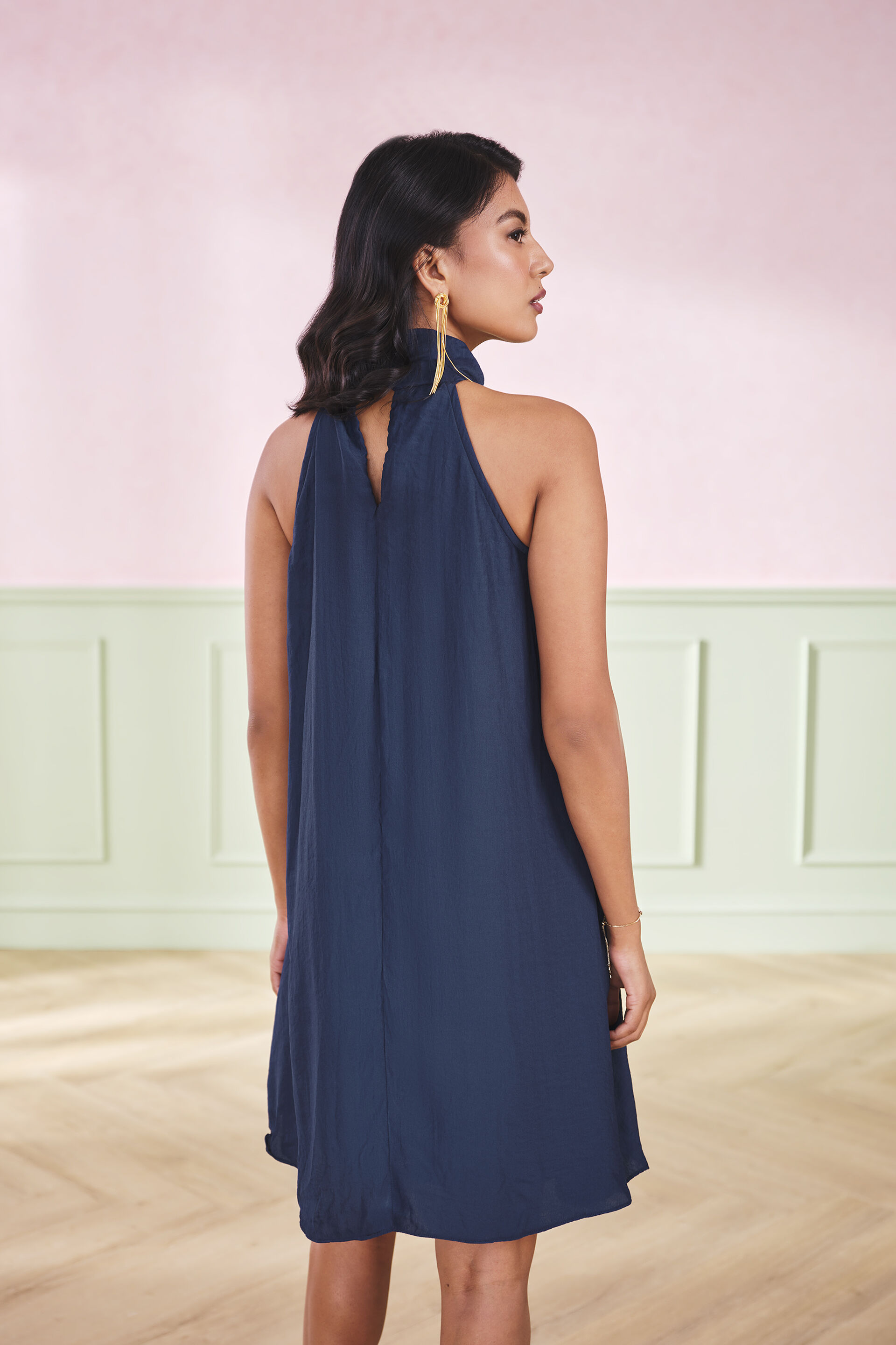 Evening By The Sea Cocktail Dress, Navy, image 8